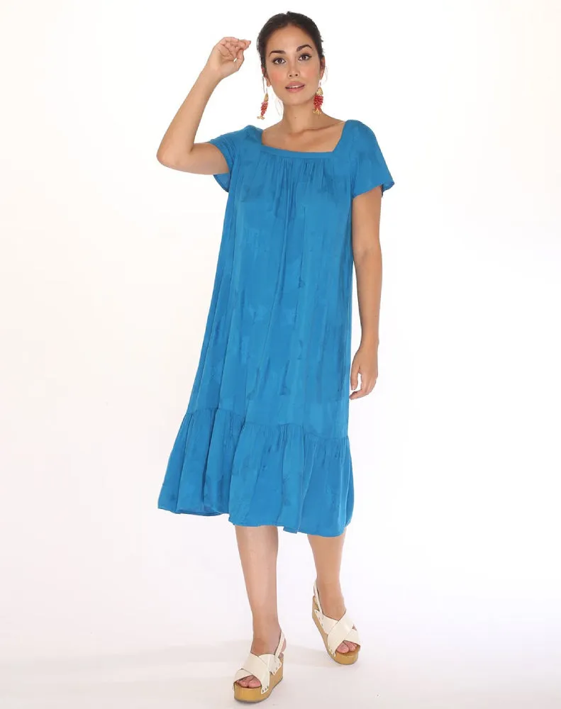 STARFISH FRILL DRESS BLUE