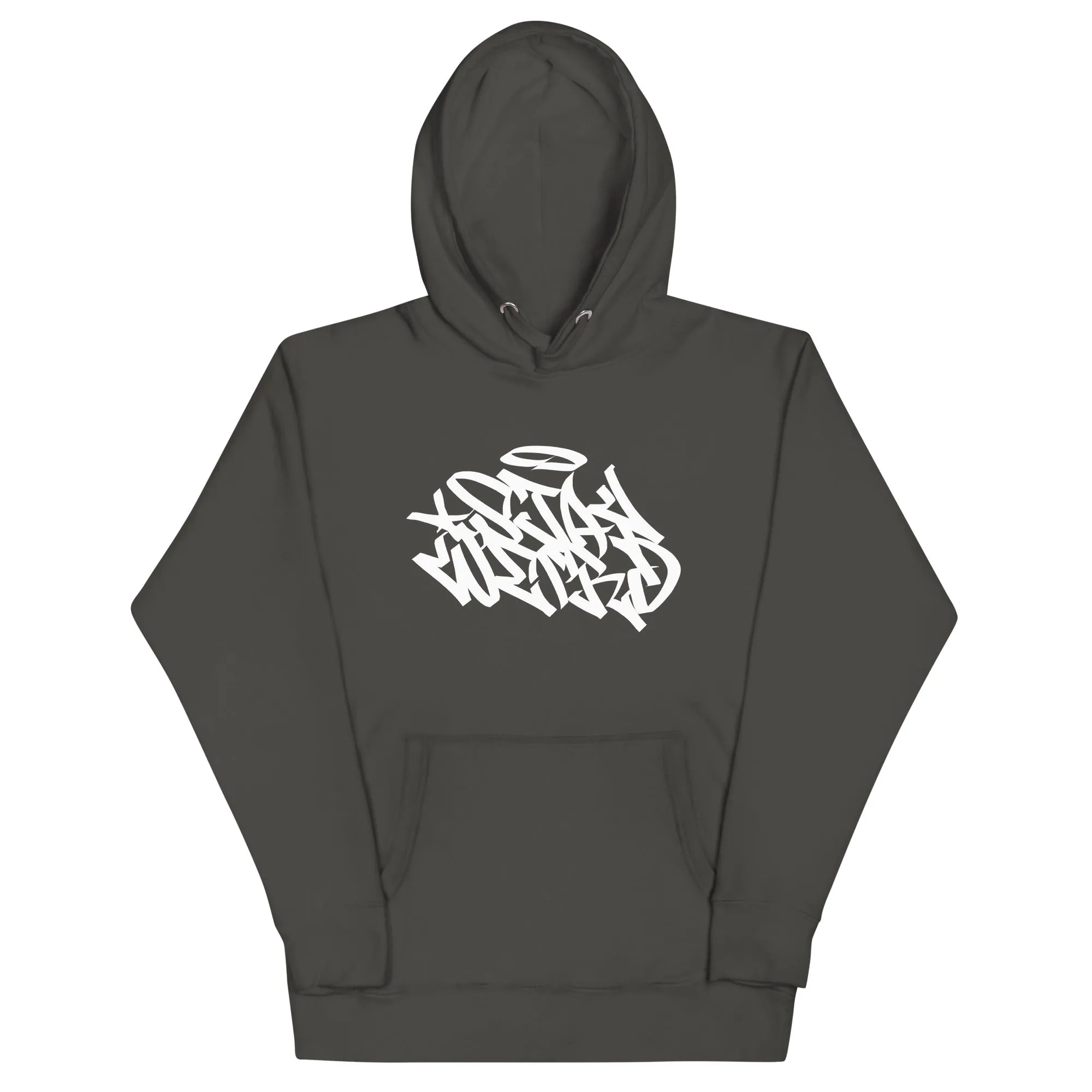 Stay Weird Graffiti Tag Hoodie | Dark Gray