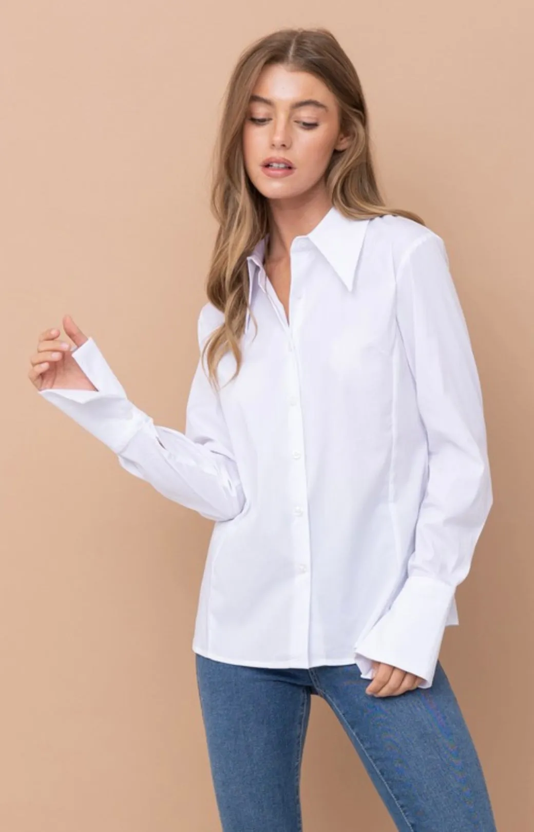 Stretch Poplin Blouse