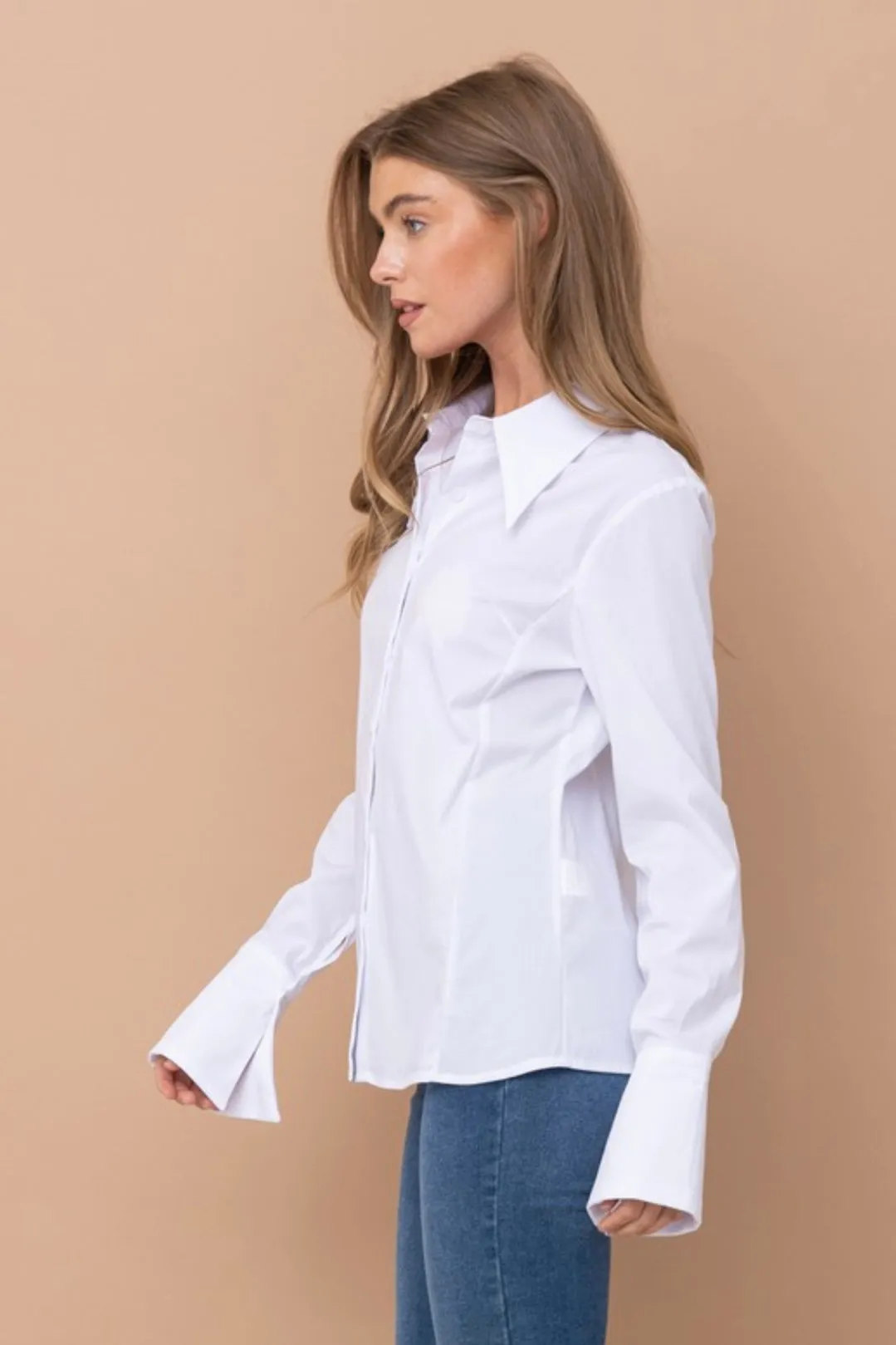 Stretch Poplin Blouse