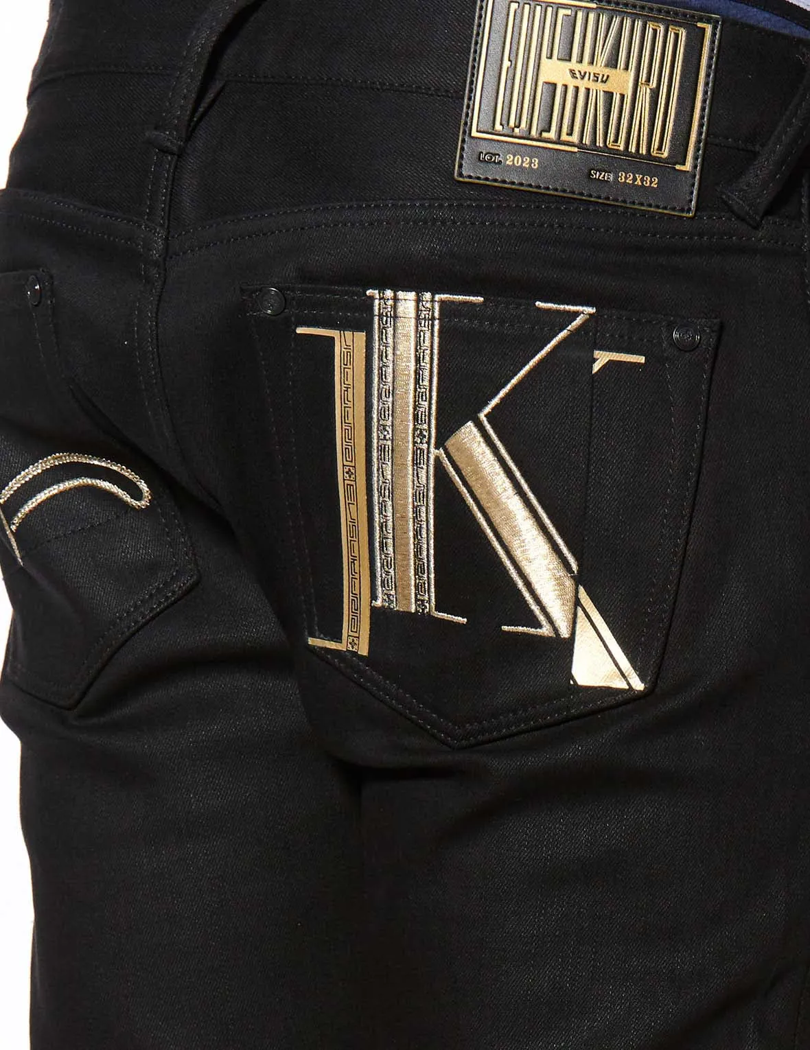 Stretch Skinny-fit Jeans with Double Initial Embroidery