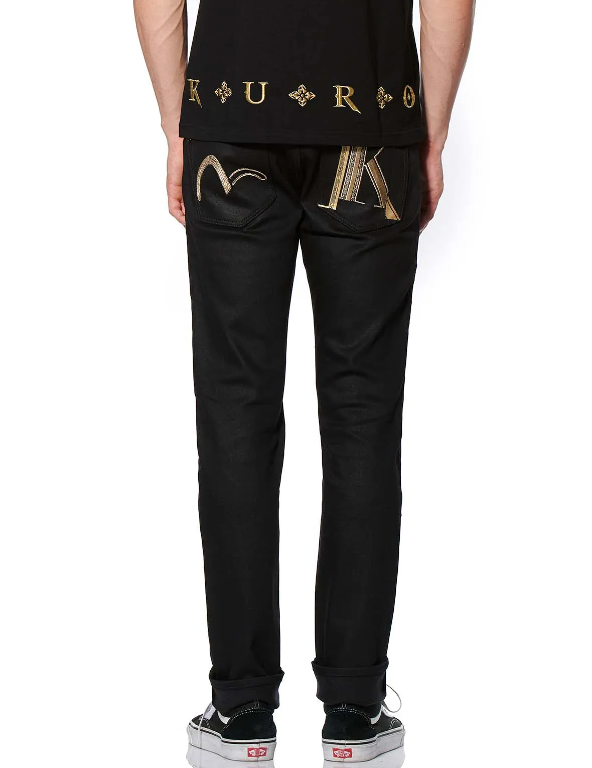 Stretch Skinny-fit Jeans with Double Initial Embroidery