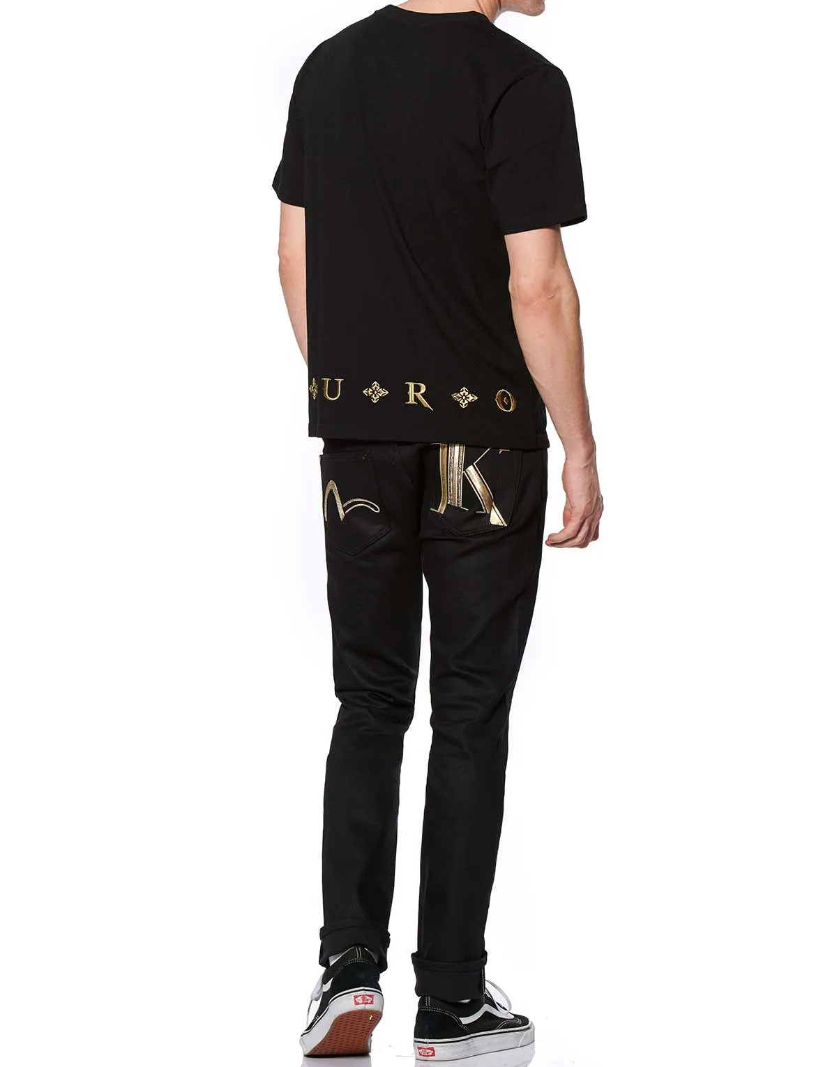 Stretch Skinny-fit Jeans with Double Initial Embroidery