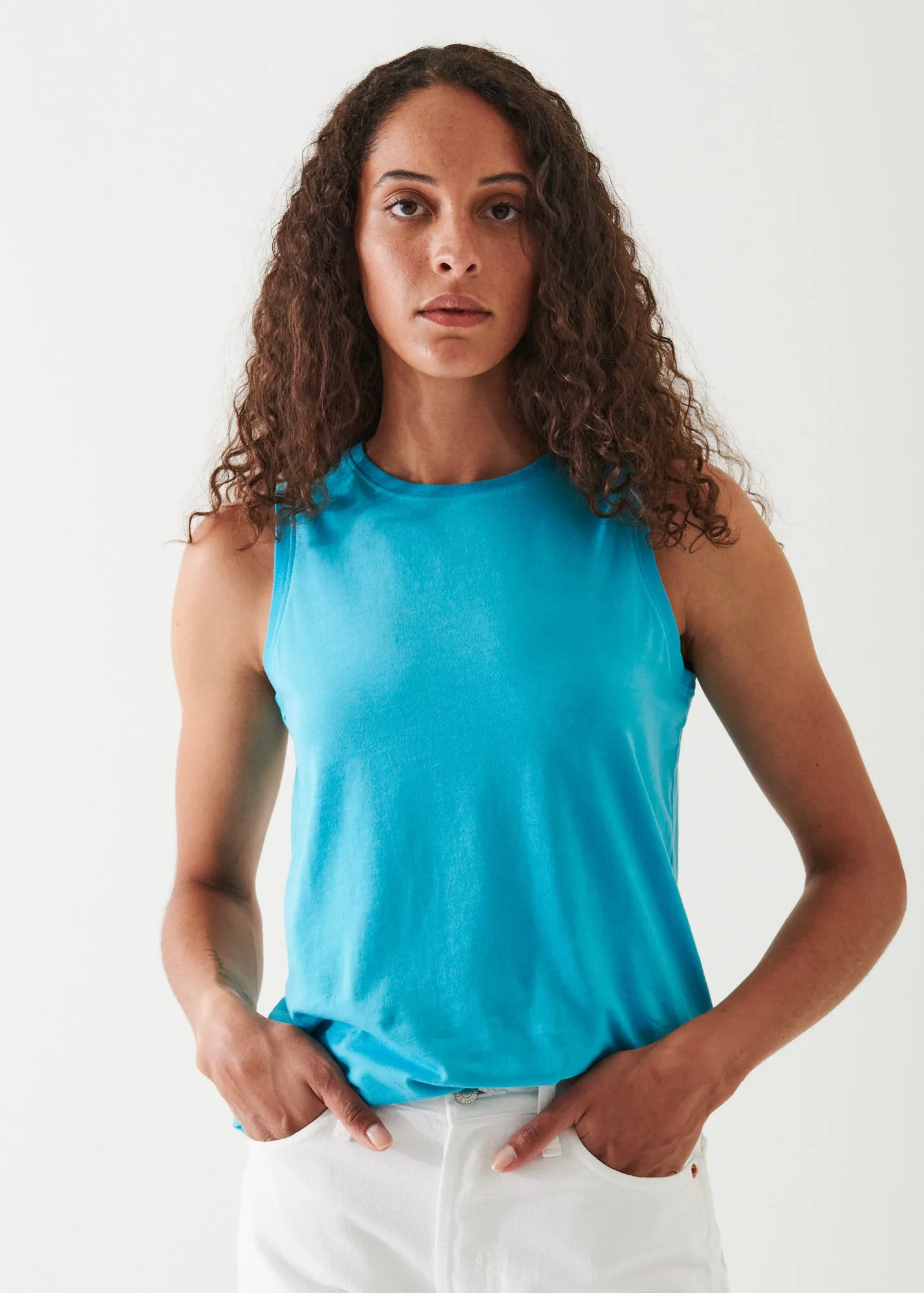 SUBLIME REACTIVE PIMA COTTON STRETCH BOYFRIEND TANK