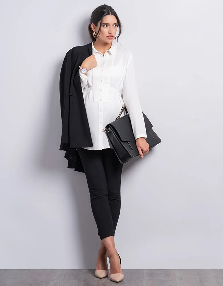 Talia | Black Tailored Maternity Blazer