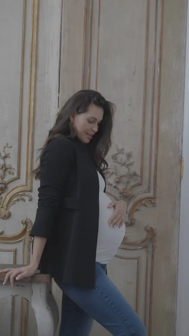 Talia | Black Tailored Maternity Blazer