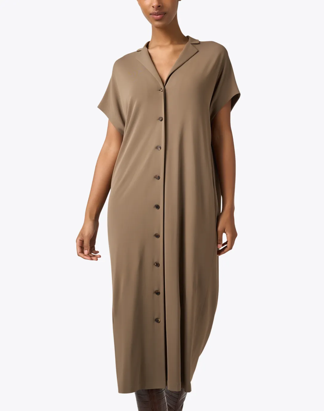 Taupe Shirt Dress