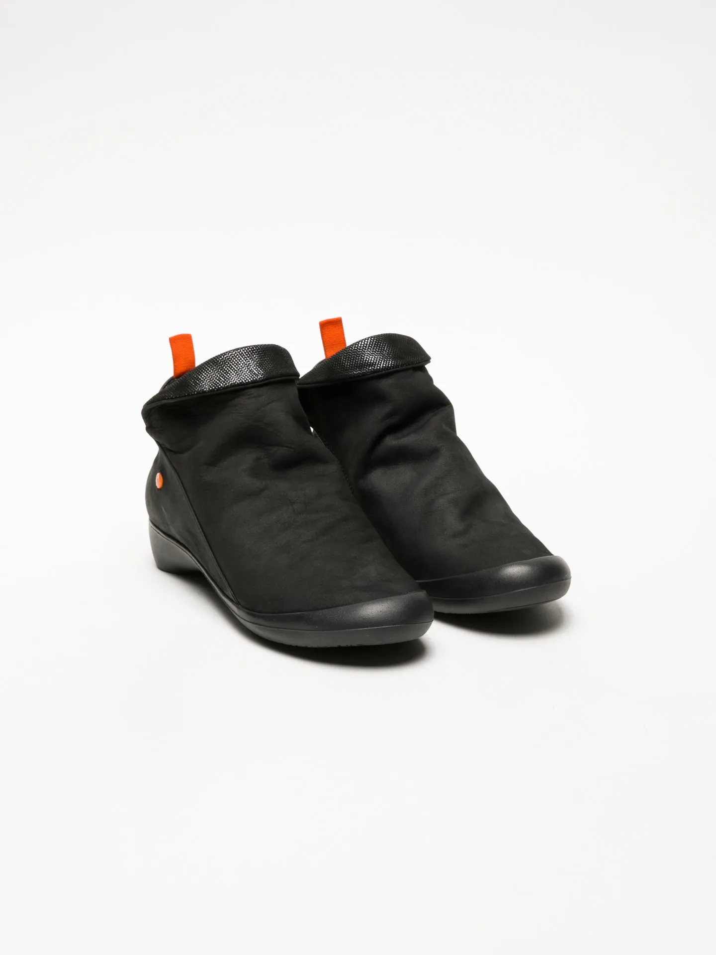 Teckel Black Zip Up Ankle Boots