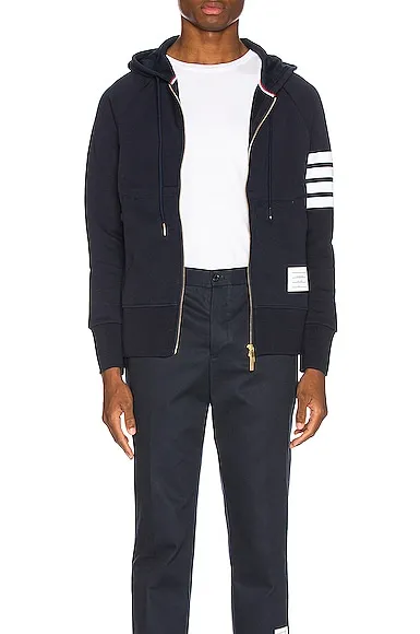 Thom Browne Engineered 4 Bar Zip Hoodie -        