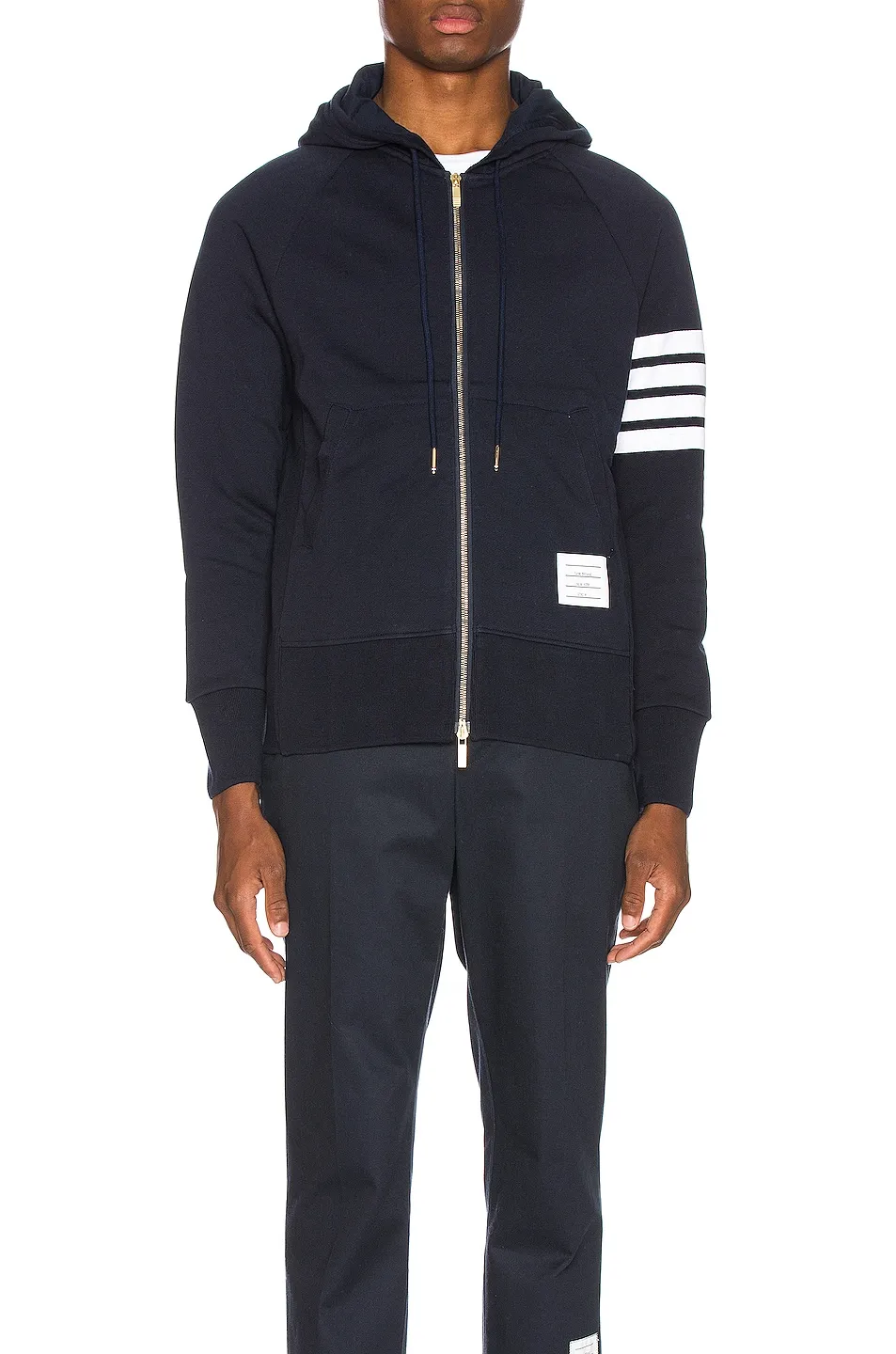 Thom Browne Engineered 4 Bar Zip Hoodie -        