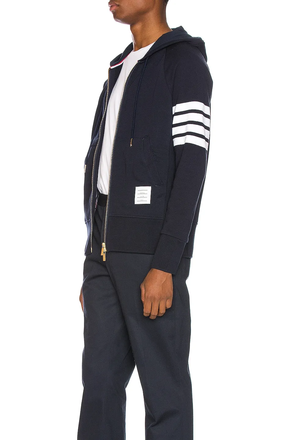 Thom Browne Engineered 4 Bar Zip Hoodie -        