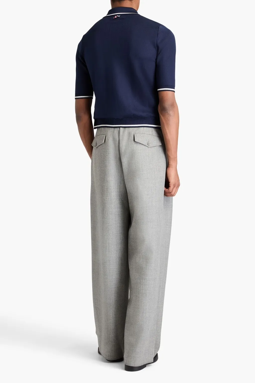 THOM BROWNE  |Unisex Silk Blended Fabrics Street Style Plain Cotton