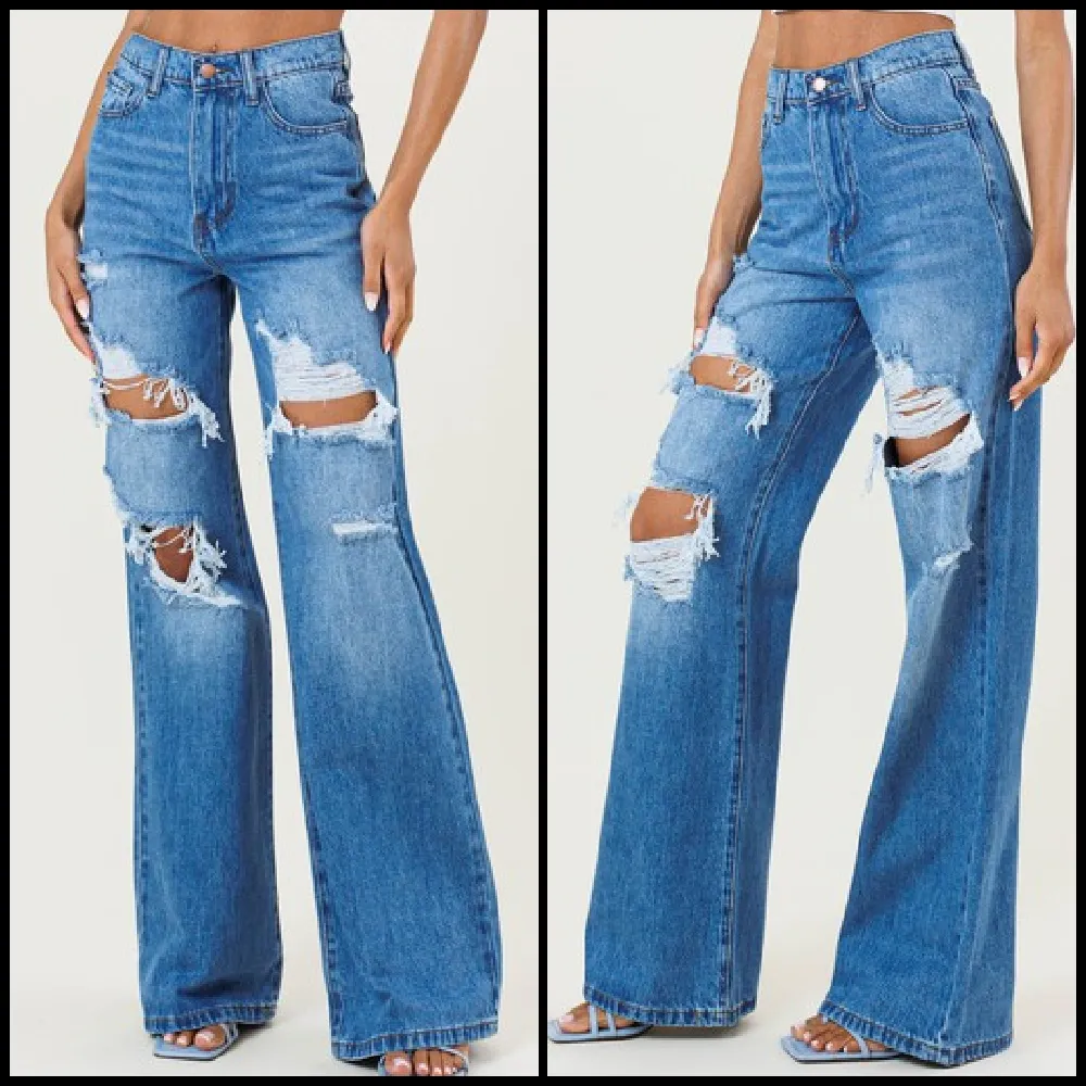 Too Fit To Quit Wide Leg Jeans