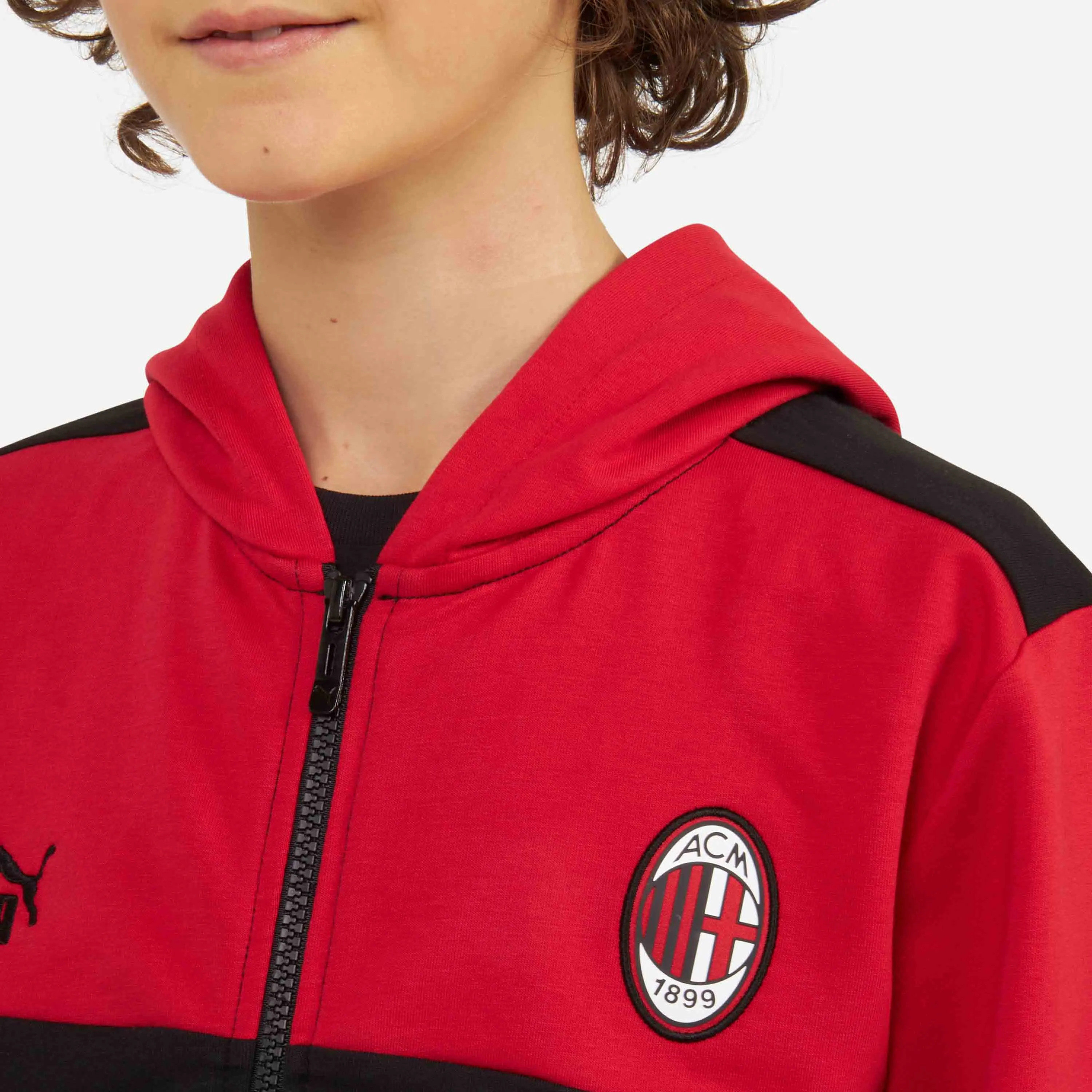 TUTA MILAN BAMBINO CON FELPA FULL ZIP CON CAPPUCCIO E PANTALONI