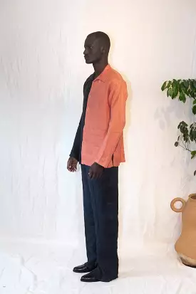 Un Cote Shirt +Faroter  Pants  - Salmon and Black