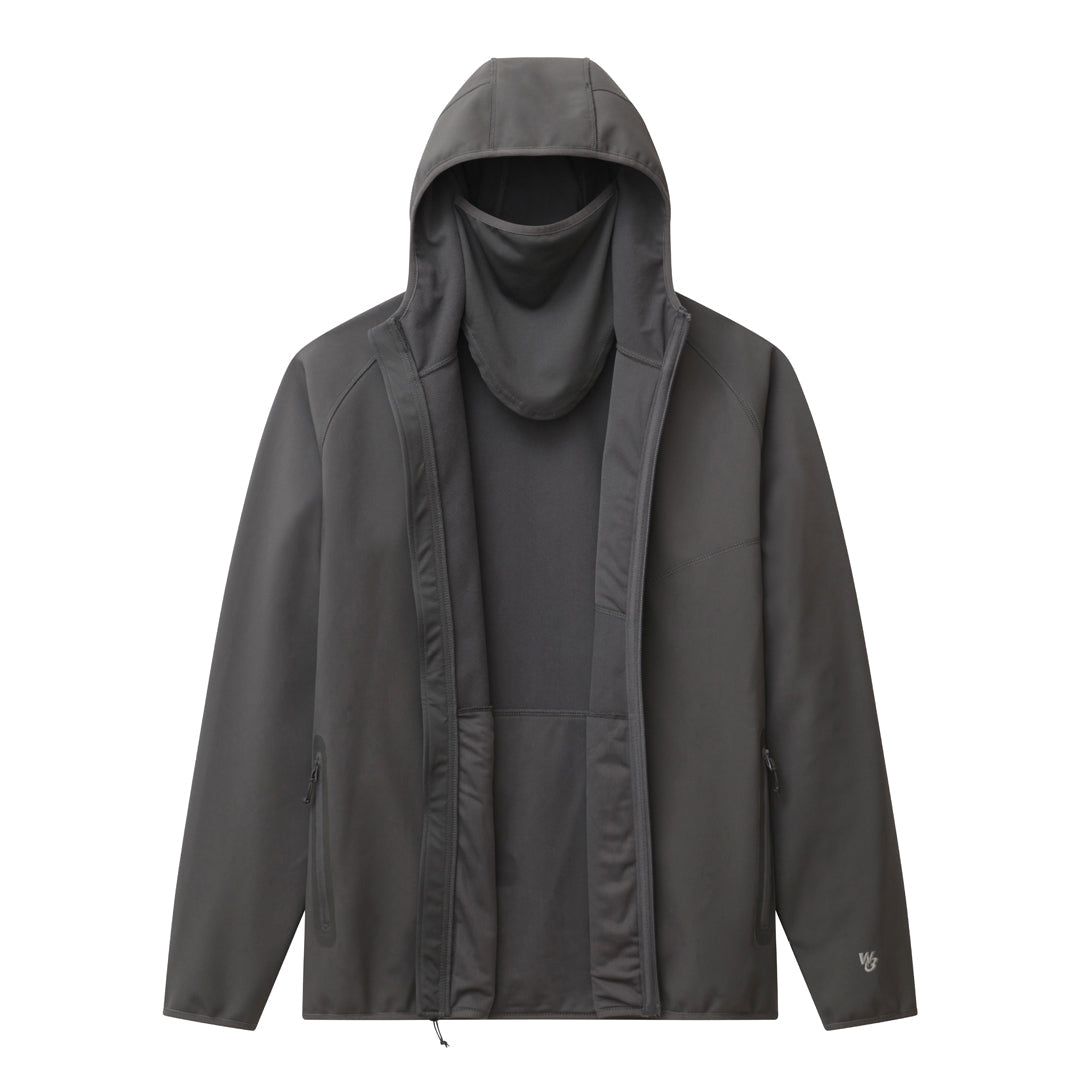 W3 Outbound Full Zip Hoodie: Water Resistant Hunting Hoodie with Face Mask