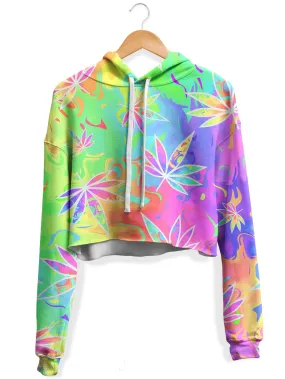 Weed Free Fall Fleece Crop Hoodie