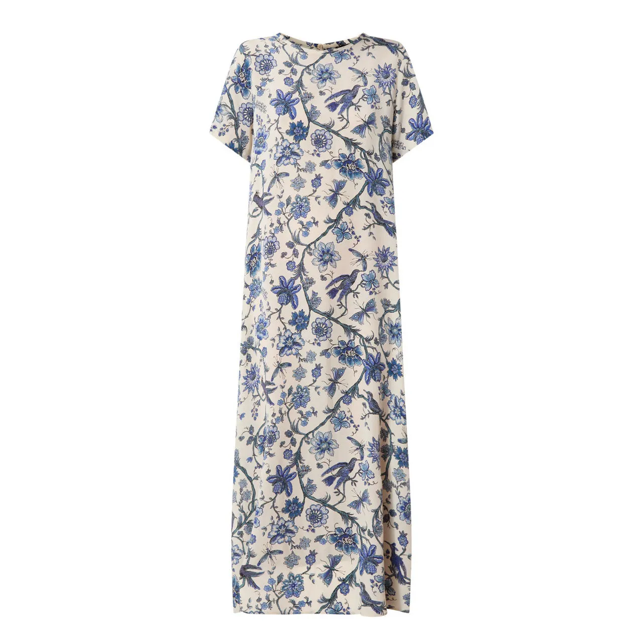 WEEKEND MAX MARA Revere Floral Print Silk Dress - Blue