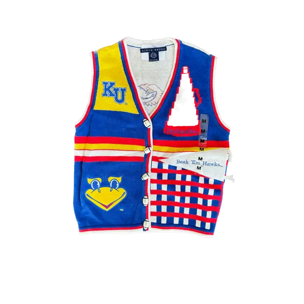 WESTSIDE STOREY VINTAGE | VINTAGE 90'S KU KNIT SWEATER VEST - BLUE