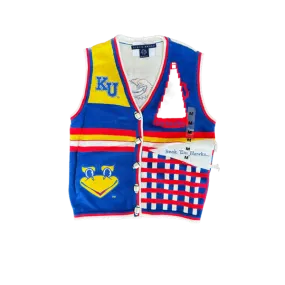 WESTSIDE STOREY VINTAGE | VINTAGE 90'S KU KNIT SWEATER VEST - BLUE