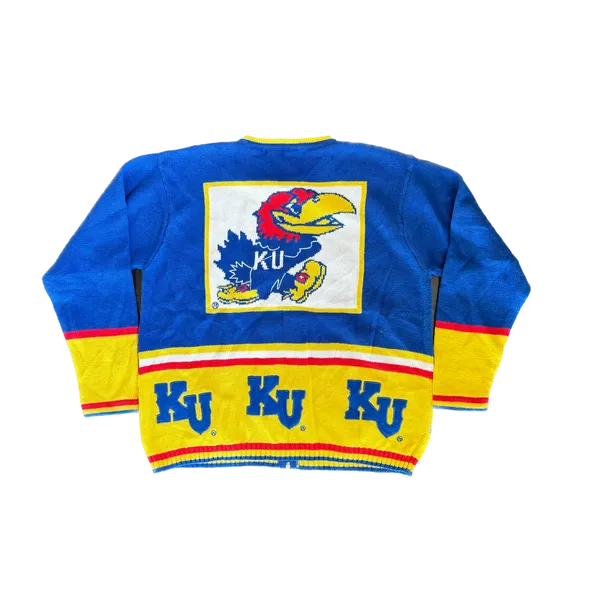 WESTSIDE STOREY VINTAGE | VINTAGE 90S KANSAS UNI KNIT SWEATER - BLUE