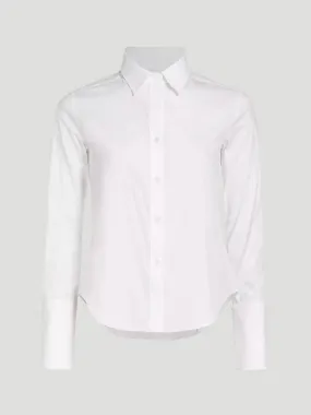 White Cotton Poplin Bessette Shirt