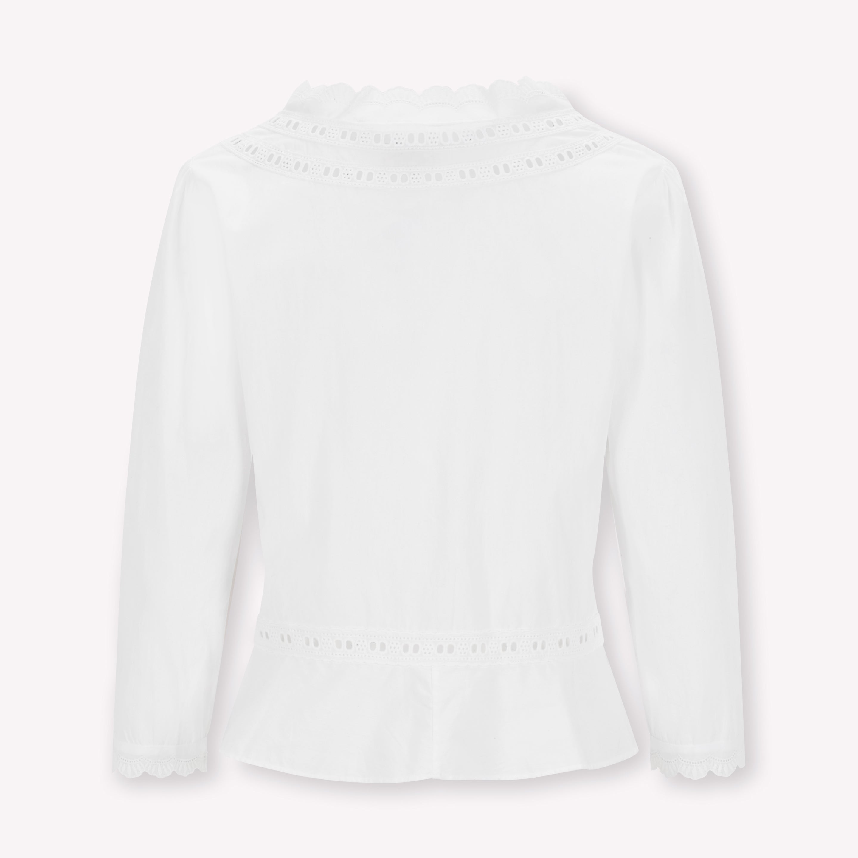 White cotton victoriana-style Sophie blouse