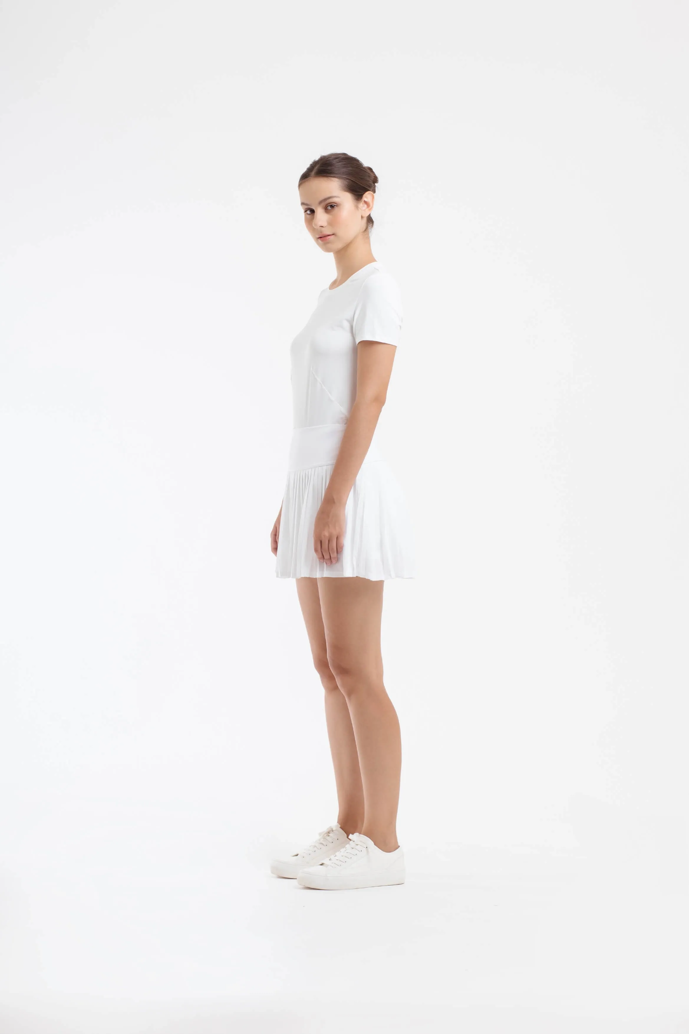 White Pleated Tennis Skirt