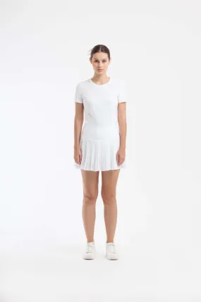 White Pleated Tennis Skirt