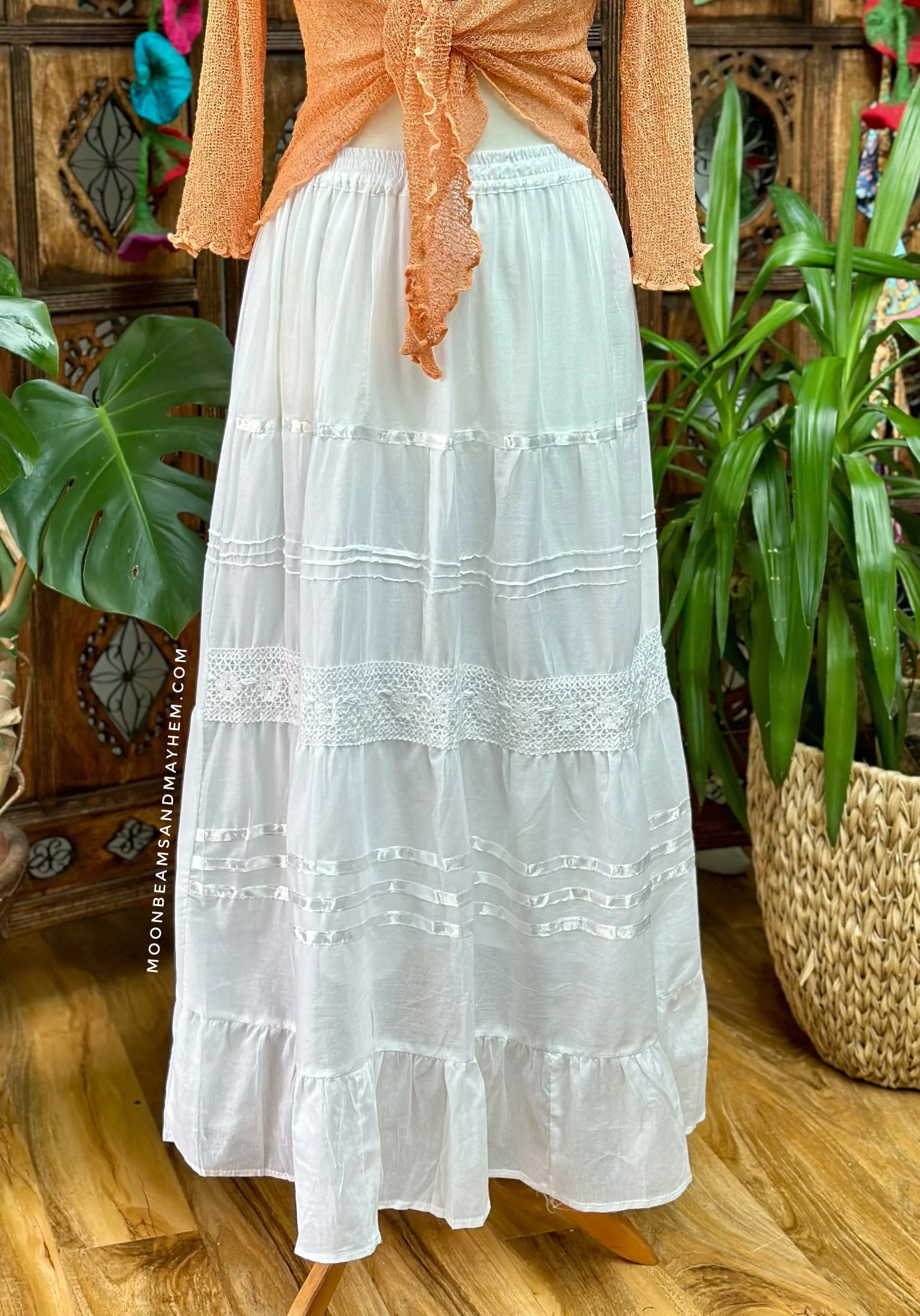 WHITE PRAIRIE COTTON SKIRT (GRT)