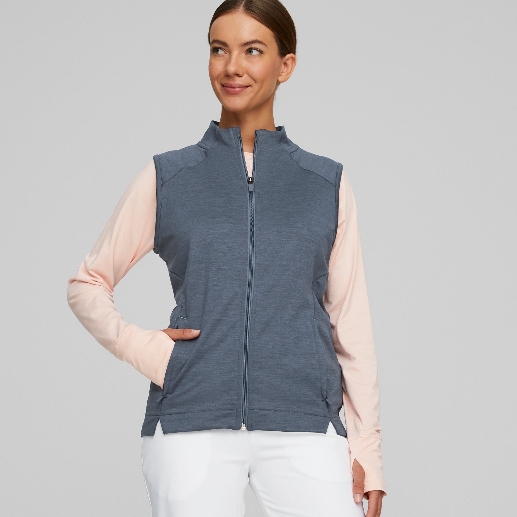 Women's CLOUDSPUN Heather Full Zip Golf Vest