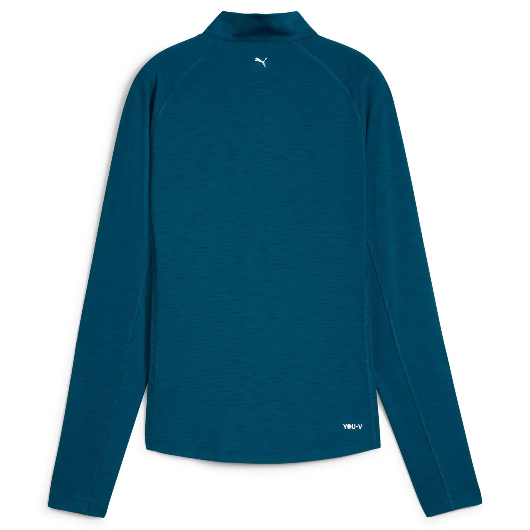 Womens You-V Solid Quarter Zip Mid Layer Blue - SS24