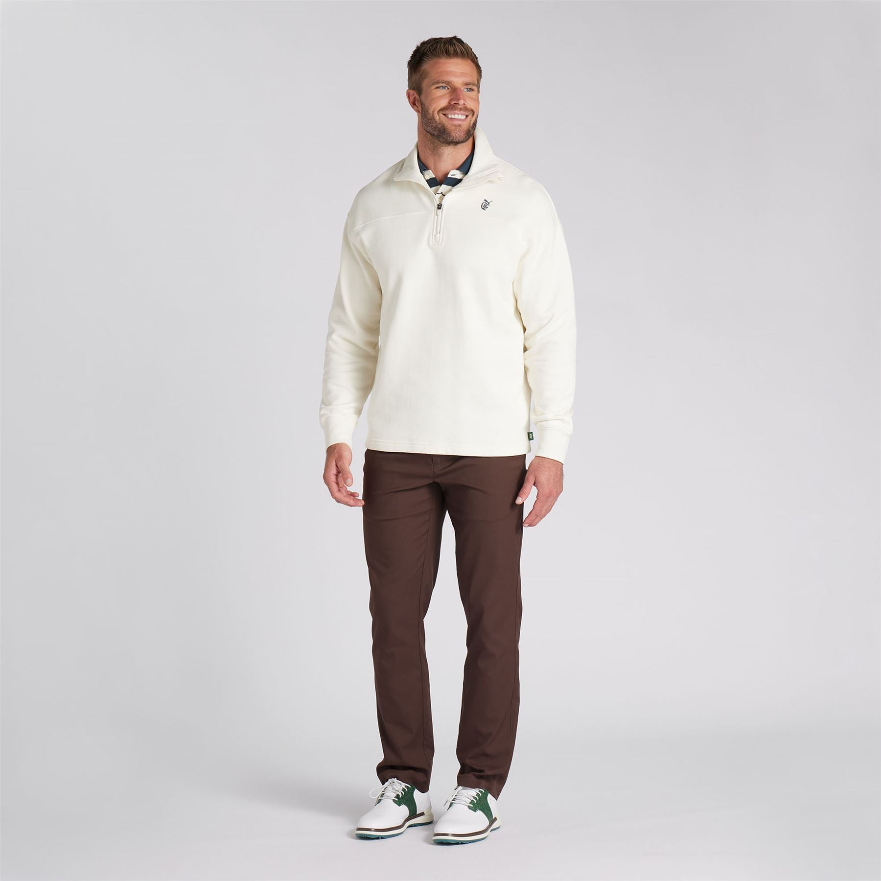 x QGC Half Zip Mid Layer Warm White - SS24