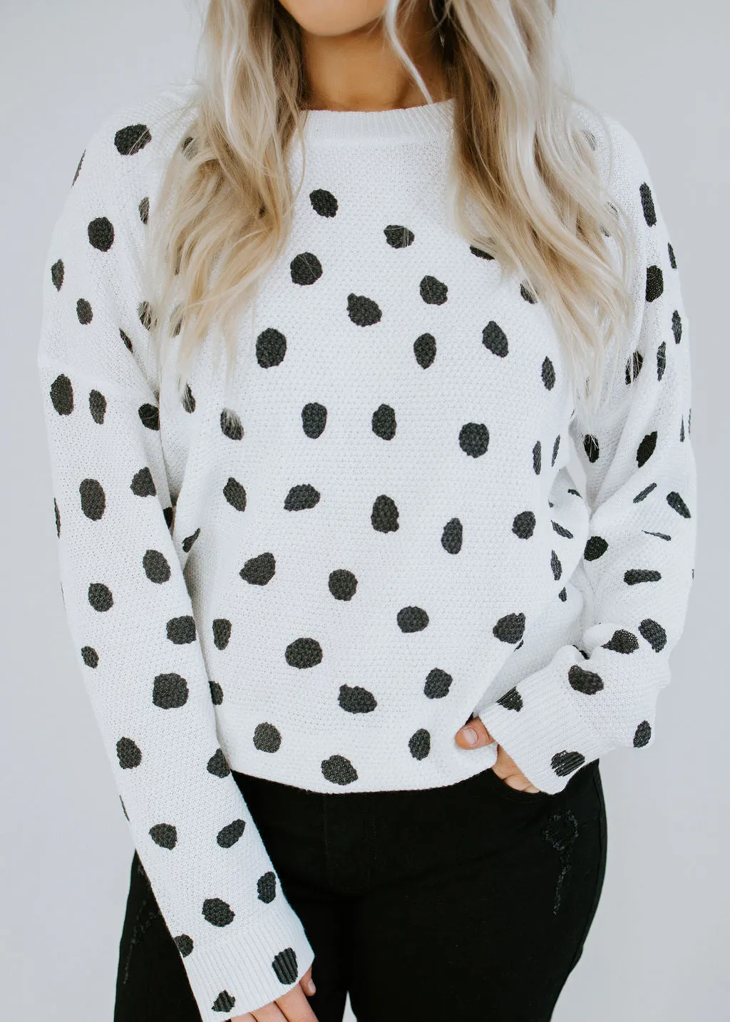 You Dot The Look Textured Sweater FINAL SALE