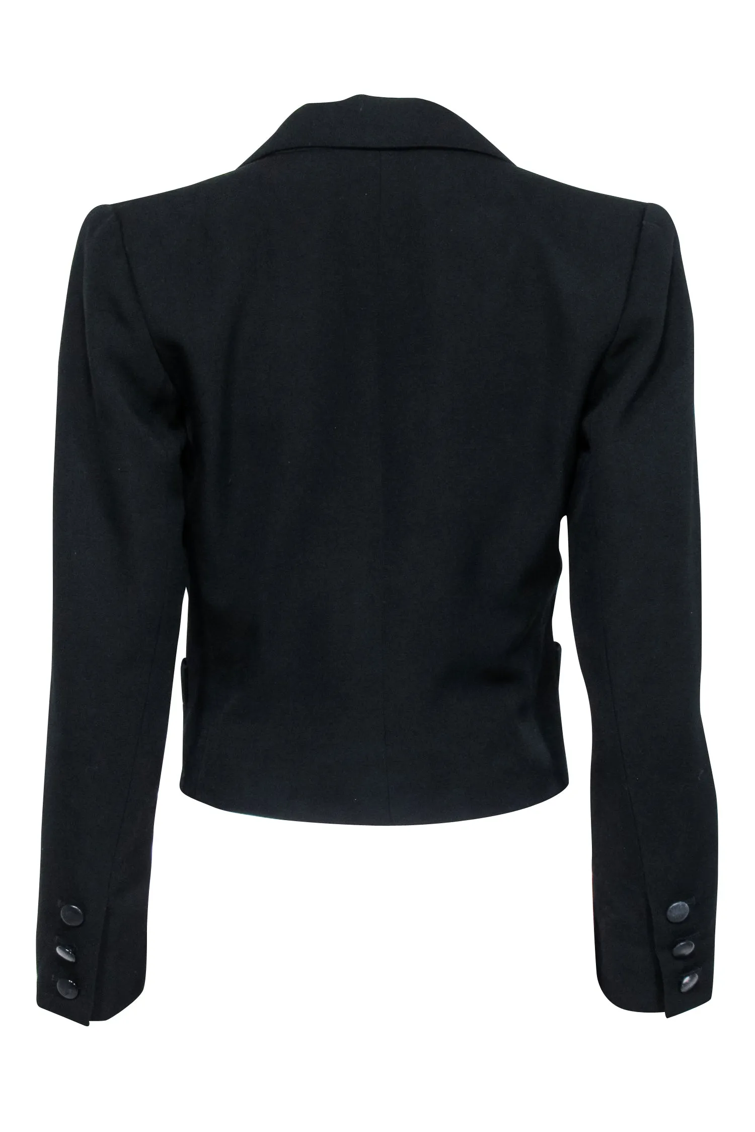 Yves Saint Laurent - Black Crop Blazer Sz 2