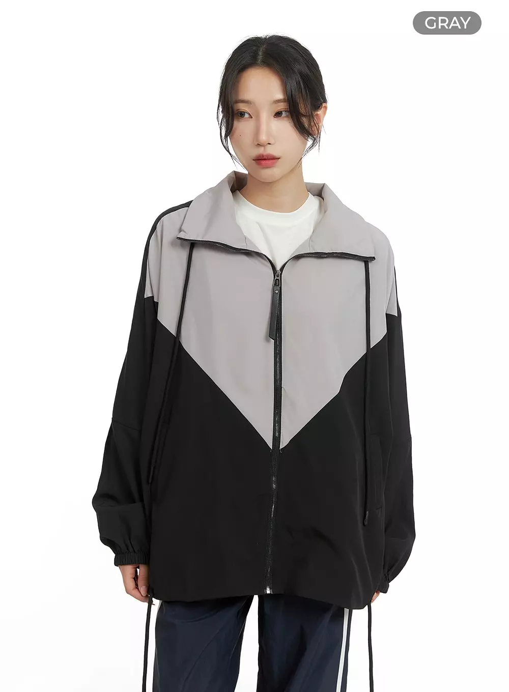 Zip-Up Color Block Jacket CM426